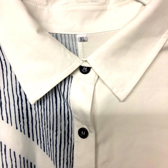 Boyfriends Casual Button Down  Blouse - Picture 2 of 9